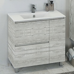 Comforty Мебель для ванной Верона 90 (Quadro) дуб белый – фотография-7